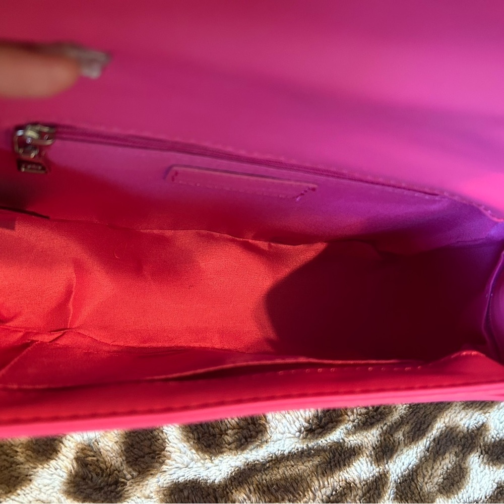 Hot Pink Badgley Mischka Quilted Crossbody Bag - Picture 11 of 14